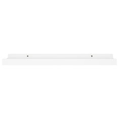 Vidaxl Police z robom 2 kosa bele 40x9x3 cm mediapan