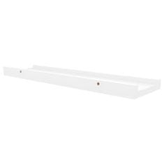 Vidaxl Police z robom 2 kosa bele 40x9x3 cm mediapan