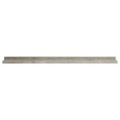 Vidaxl Stenska polica 2 kosa betonsko siva 100x9x3 cm