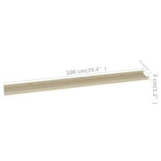 Vidaxl Stenske police 4 kosi sonoma hrast 100x9x3 cm