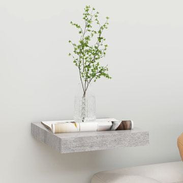 Vidaxl vidaXL Plavajoča stenska polica betonsko siva 23 x 23,5 x 3,8 cm MDF