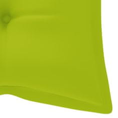 Vidaxl Vrtna klop z blazino 120 cm trdna tikovina
