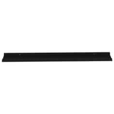Vidaxl Stenska polica 2 kosa črna 115x9x3 cm