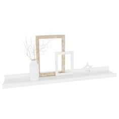 Vidaxl Stenske police 4 kosi bele 60x9x3 cm