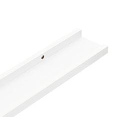 Vidaxl Stenske police 4 kosi bele 60x9x3 cm