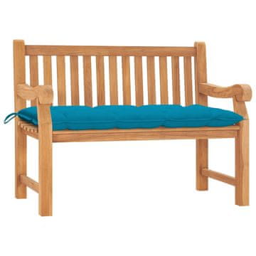 Vidaxl Vrtna klop z blazino 120 cm trdna tikovina