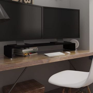 Vidaxl vidaXL Stekleno stojalo za monitor/TV 110x30x13 cm