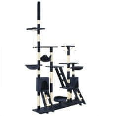 Vidaxl Mačje drevo s praskalniki iz sisala 230-250 cm modro