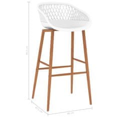 Vidaxl Barski stoli 4 kosi beli