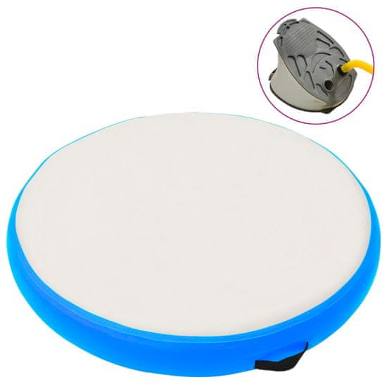 Vidaxl Napihljiva gimnastična podloga s tlačilko 100x100x10 cm modra