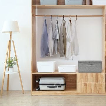 shumee Škatla za shranjevanje blago 50x30x25 cm siva