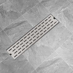 Vidaxl Kanaleta za Tuš Črtice 530x140 mm Nerjaveče Jeklo