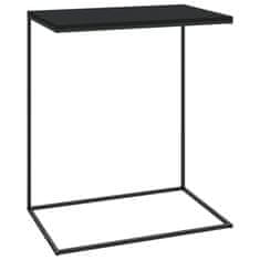 Vidaxl Stranska mizica črna 55x35x66 cm iverna plošča