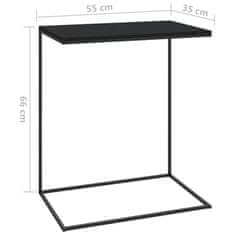Vidaxl Stranska mizica črna 55x35x66 cm iverna plošča