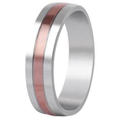 Beneto Bikolor poročni prstan iz jekla SPP10 (Obseg 55 mm)