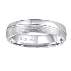 Silvego Poročni srebrni prstan Glamis za moške in ženske QRD8453M (Obseg 65 mm)