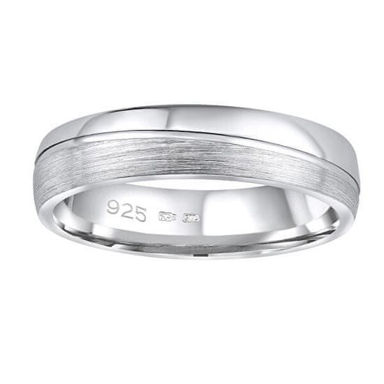Silvego Poročni srebrni prstan Glamis za moške in ženske QRD8453M