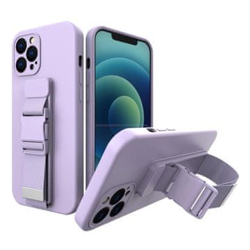 HURTEL Hurtel Gel ovitek z vrvico za iPhone 12 Pro vijoličen