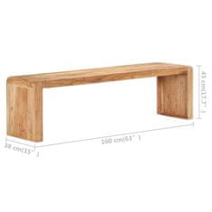 Vidaxl Klop 160x38x45 cm trden akacijev les