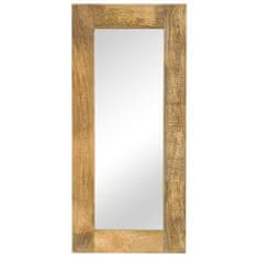 Vidaxl Ogledalo iz trdnega mangovega lesa 50x110 cm