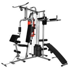 Greatstore Večnamenska fitnes naprava z 1 boksarsko vrečo 65 kg