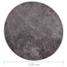 Greatstore Pralna preproga φ120 cm siva protizdrsna