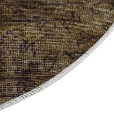 Greatstore Pralna preproga φ120 cm večbarvna protizdrsna