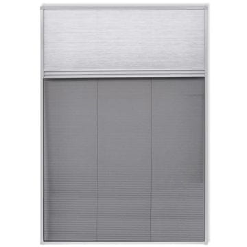 Vidaxl Plisse Komarnik za Okno Aluminij 160 x 80 cm s Senčnikom