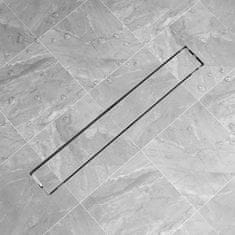 Vidaxl Kanaleta za Tuš 830x140 mm Nerjaveče Jeklo