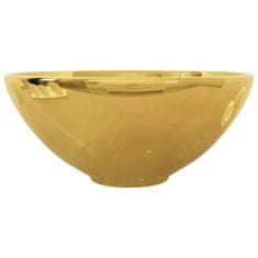 shumee Umivalnik 32,5x14 cm keramičen zlat