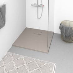 Vidaxl Kad za tuš SMC rjava 90x90 cm