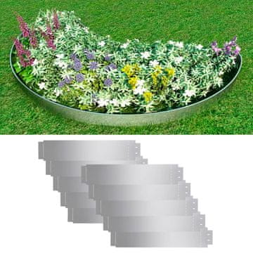 Vidaxl vidaXL Obrobe za trato, 10 kosov, pocinkano jeklo, 100 x 20 cm