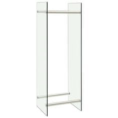 Vidaxl Stojalo za drva prozorno 40x35x120 cm steklo