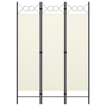 Vidaxl Paravan 3-delni bel 120x180 cm