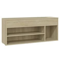 Vidaxl Klop za čevlje sonoma hrast 105x30x45 cm iverna plošča
