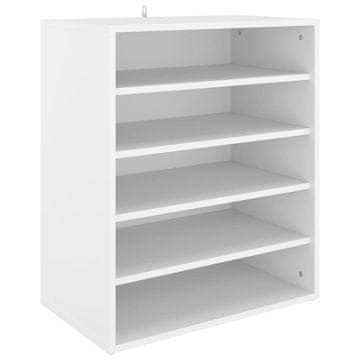 Vidaxl Omarica za čevlje bela 60x35x70 cm iverna plošča