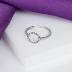 Brilio Silver Sodoben pozlačen prstan s prozornim cirkonom RI009Y (Obseg 54 mm)
