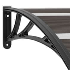 Greatstore Nadstrešek za vrata črn 200x80 cm PC
