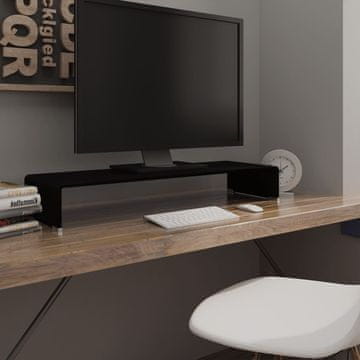 Vidaxl vidaXL Stekleno stojalo za monitor/TV 90x30x13 cm