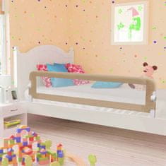 Vidaxl Posteljno varovalo za otroke taupe 180x42 cm poliester