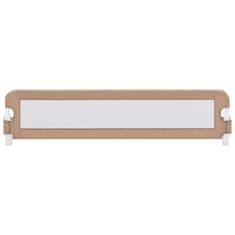 Vidaxl Posteljno varovalo za otroke taupe 180x42 cm poliester