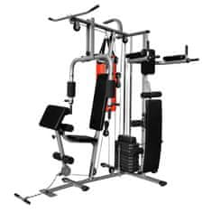 Greatstore Večnamenska fitnes naprava z 1 boksarsko vrečo 65 kg