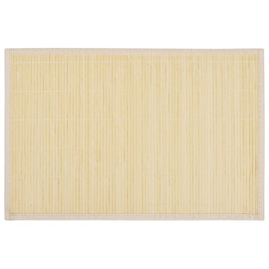 Vidaxl 6 x Pogrinjek iz Bambusa 30 x 45 cm Naravne Barve
