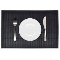 Vidaxl Bambusov pogrinjek 6 kosov 30x45 cm črne barve