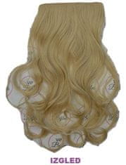 Vipbejba Sintetični clip-on lasni podaljški na 1 zaveso, skodrani, svetlo blond F18