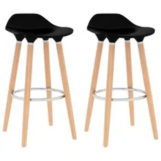 Vidaxl Barski stolčki 2 kosa črne barve