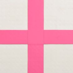 shumee Napihljiva gimnastična podloga s tlačilko 700x100x20 cm roza