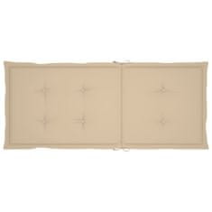 Vidaxl Blazine za vrtne stole 6 kosov bež 120x50x4 cm