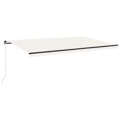 Vidaxl Ročno zložljiva tenda 500x350 cm krem