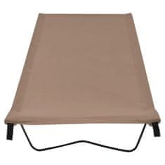 Vidaxl Kamp postelja 180x60x19 cm oksford blago in jeklo taupe